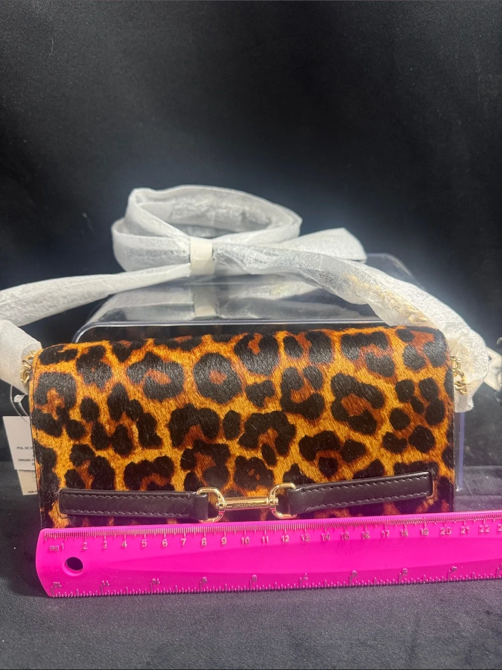 Leopard Print Crossbody Bag - Brown